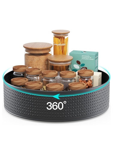 1-Tier 360&deg;Rotating Spice Rack,Turntable Spice Rack Organizer,Rotating Spice Rack Organizer for Cabinet Kitchen,Lazy Susan Turntable Spice Rack Organizer for Pantry Cabinet Cupboard