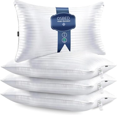 Hotel-Standard Cooling Pillows - Pack of 4 Down Alternative for Neck Support