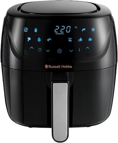 Russell Hobbs SatisFry Medium Digital Air Fryer, (27160) 4L Capacity, 1350W Energy Saving &amp; 10 Pre-set Cooking Functions including Bake, Grill, and Dehydrate (Black)