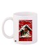 Bird House Printed Coffee Mug White/Red/Brown 11ounce