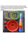 Generic Kids Ring Toss Game Set - 34cm Colorful Plastic Ring Throw Toy For Indoor &amp; Outdoor Play, Fun Coordination &amp; Target Game For Children, Family Garden Toss Game For Boys &amp; Girls, Sports
