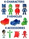 PJ Masks 10Pcs Action Figure Set For Kids - 4 Characters, 3 Vehicles &amp; 4 Accessories, Superhero Catboy, Owlette, Gekko Figures With Cars, Pretend Play Hero Toy Set For Boys &amp; Girls, Kids Superhero