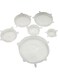 Dubai Gallery 6-Piece Reusable Stretch Lid Set White 14.5Inch