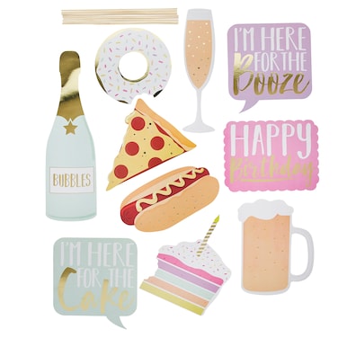 Food Photo Booth Props 10/Pack