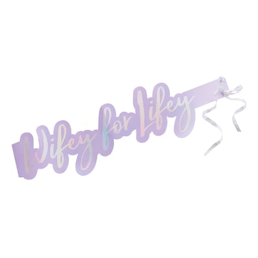 'Wifey For Lifey' Card Sash