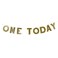 Gold 'One Today' Glitter Banner 2m