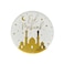 Eid Dinner Paper Plates Gold &amp; White 8Pcs