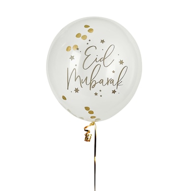 Eid Tissue Confetti 12" Latex Balloon 5Pcs