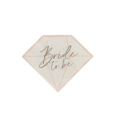 Diamond 'Bride to be' Paper Napkins 16/Pack