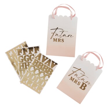 Future Mrs Personalised Party Bags 4Pcs &amp; 5 Sticker Sheets