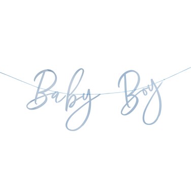 Blue 'Baby Boy' Banner 2m