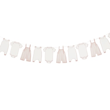 Pink Baby Grow Garland 2.5m
