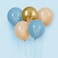 Blue, Nude &amp; Gold 'Baby Boy' Latex 12" Balloons 5/Pack