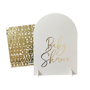 Baby Shower Sign 30x42cm &amp; 1 Sticker Sheets