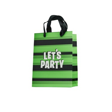 Green Black &amp; White Party Bag 5/Pack