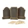 3 Gravestone Custom Signs with 5 Gold Sticker Sheets