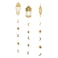 Gold Ramadan Hanging Card Decorations Islamic Home Decor Pack of 3