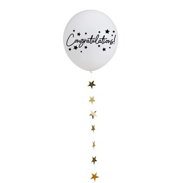 Congratulations 18" Balloon with Trailing Stars