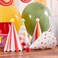 Circus Party Hats with Pom Poms 8Ct