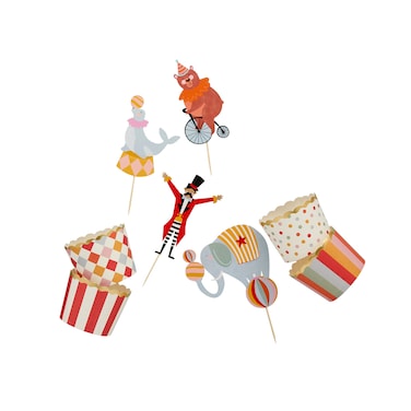 Circus Food Picks &amp; Food Cup Set 12Ct