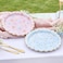 Floral Scalloped Paper Plates 8Ct