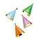 Premium Bright Party Hats with Pom Poms 8Ct