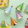 Premium Bright Party Hats with Pom Poms 8Ct