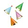 Premium Bright Party Hats with Pom Poms 8Ct