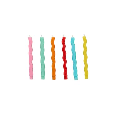 Premium Bight Wavy Wax Candles 12Ct