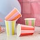 Bright Banquet Striped Paper Cups 8Ct