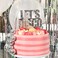 Silver 'Let's Disco' Acrylic Cake Topper