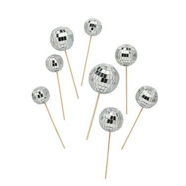 Disco Ball Food Decorations 8Ct