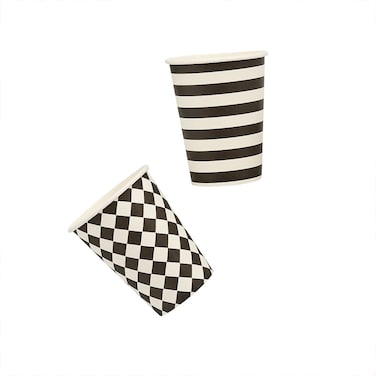 Monochrome Paper Cups 8Ct
