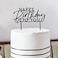 Black 'Happy Birthday To You' Acrylic Cake Topper