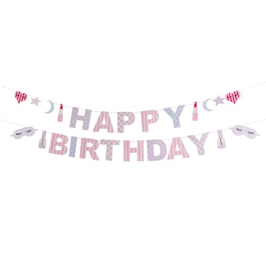 Pamper Party 'Happy Birthday' Card Banner x2 2m
