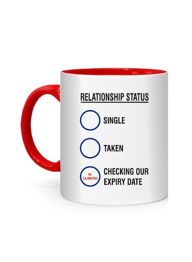 Styles Relationship Status Design Printed Mug White/Red