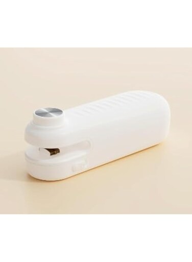 NALACAL 2 in 1 Mini Bag Sealer, Bag Sealer Heat Seal with Cutter, USB C Rechargeable Chip Bag Sealer Heat Seal, Portable Bag Resealer for Plastic Bags Snacks &amp; Food Storage, Off White