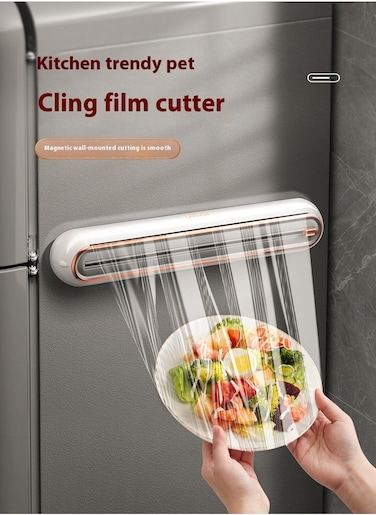 Magnetic cling film cutter(Send a roll of plastic wrap)