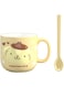 Miniso Sanrio Characters Embossed Ceramic Cup With Spoon - &lrm;6X6X5.5Cms - Yellow