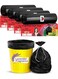 Premium OXO Biodegradable Garbage Bag with Tie, 60 Bags, 60x81cm, Black, Heavy Duty Leak Proof Lavender Scented Trash Bags for Home and Office Use