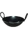Raj Iron Kadai Cooking Pot with Double Handle, 46 CM , BLACK, IK0018, Jalebi Kadai , Stir Fry Pan , Wok