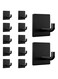 Adhesive Towel Hooks, 12 Pack 304 Stainless Steel Wall Hangers, Black Waterproof Hooks for Towels, Coats, Keys, Heavy Duty Adhesive for Bathroom, Kitchen and Home Use