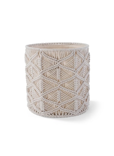 Home Syndril Macrame Round Baskets Dia30x32cm - Natural