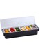 Kimmyer 6 Compartment Condiment Dispenser, Nut candy Serving Tray, Bar Garnish Fruit Caddy, Kitchen Ingredients Holder, for Cocktail Cherries Olives Lemons Limes