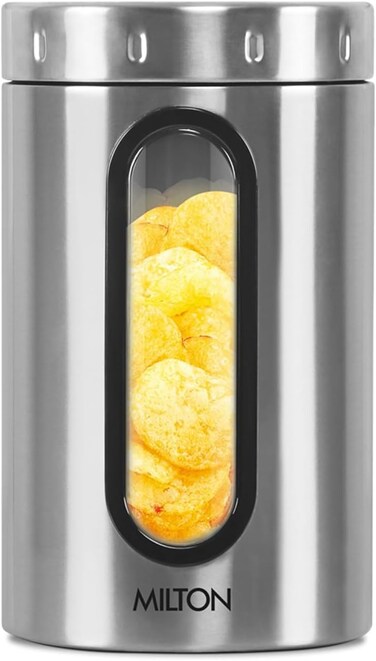 Steel Crispy 1500 Storage Jar, 1.45 Litres, Silver