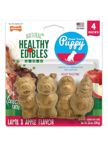 Nylabone Healthy Edibles Puppy Pals 4 Count Blister Card - One Size