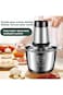 3-liter stainless steel electric meat and vegetable grinder with two heavy-duty speed levels, 1200 watts