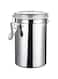 Mistrys - 1.8L Stainless Steel Kitchen Sealed Canister Jar Coffee Sugar Tea Food Storage Container With Transparent Lid