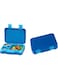 Jorunb Bento Box Lunch Box with 6 &amp; 4 Convertible Compartment for School Kids and Adults Leakproof Food Graded Materials,17 Oz, 21 * 16 * 5cm (Blue)