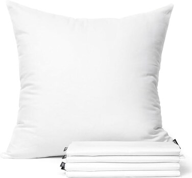 INFINI HOMES Soft 100% Cotton White Cushion Cover for Home Living Room Bedroom &amp; Luxury Hotel (30 X 50, Pack of 6)